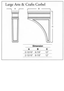 Large Arts & Crafts Corbel