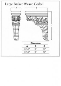 Large Basketweave Corbel