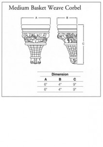 Medium Basketweave Corbel