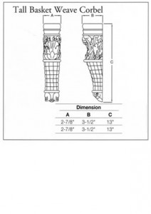 Tall Basketweave Corbel