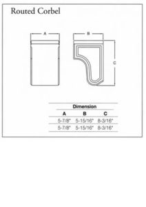 Routed Small Corbel