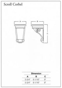 Small Scroll Corbel