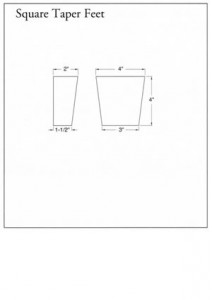 Square Taper Feet