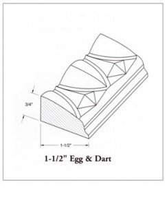 1-1/2" Egg & Dart