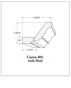 801 Crown Molding with Heel