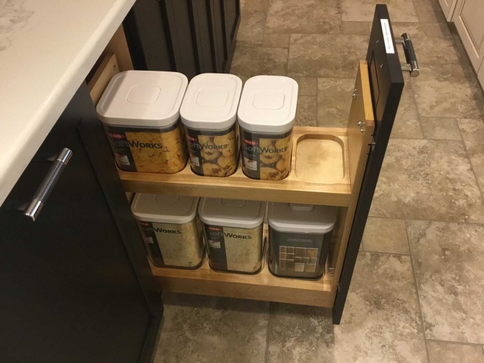 custom slide out kitchen cabinet container rack